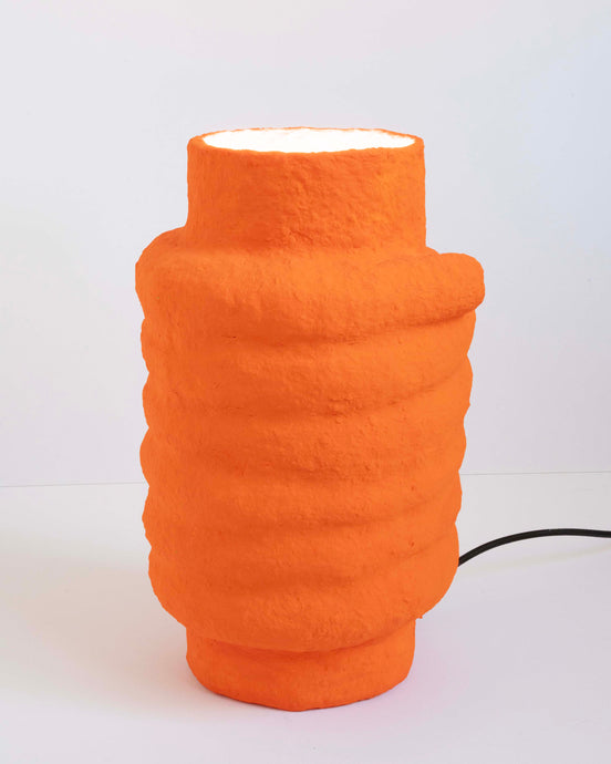 Orange Coiled Lamp
