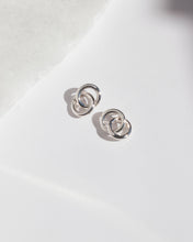Load image into Gallery viewer, Petite Silver Double Hoop Earrings